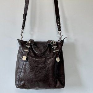 Stuart Weitzman Dark Brown Leather Shoulder Bag